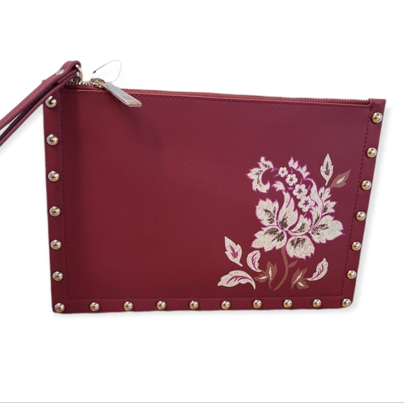 New With Tags White House Black Market Maroon Wristlet